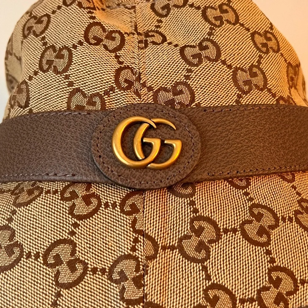 Gucci Tan and Brown Monogram Hat - Picture 4 of 15